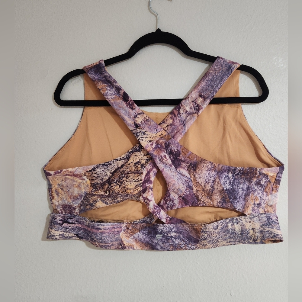 SPORT WOMEN'S BRA Purple Marble Women's Top - Picture 2 of 6